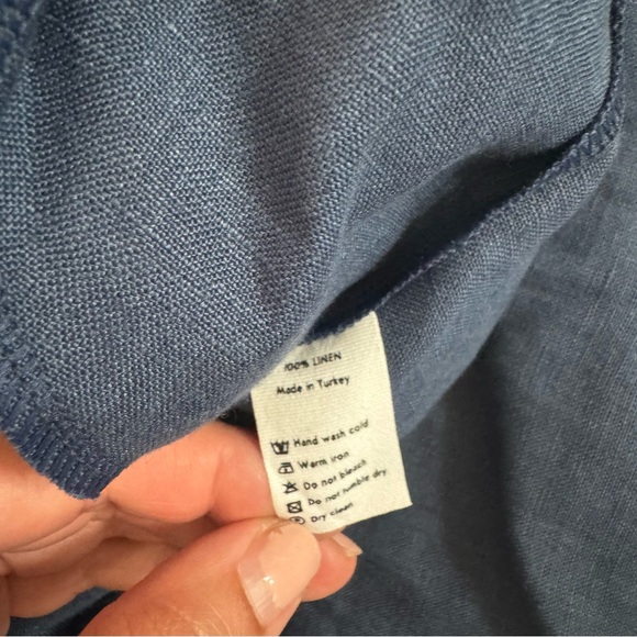 NWT Piece of White Navy Karla Off-The-Shoulder Midi-Dress Dress - Picture 8 of 8